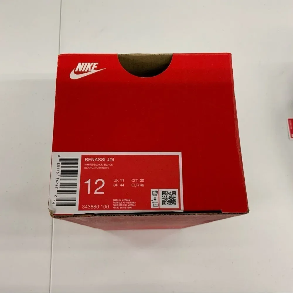 Nike Men’s Benassi JDI White Size 12 - Picture 4 of 4